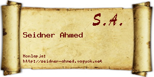 Seidner Ahmed névjegykártya